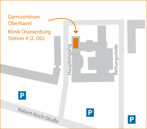 Lageplan des Darmzentrums Oberhavel